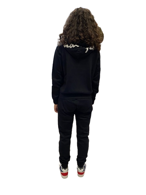 Champion Tuta Felpata Donna Nera con Cappuccio - 115737 KK001