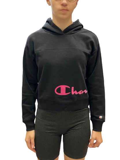 Champion Felpa da ragazza con cappuccio 404513 nero