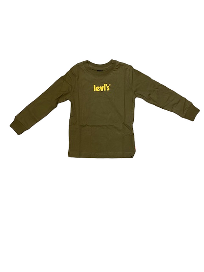 Levi's Kids T-shirt manica lunga Poster Logo dark olive