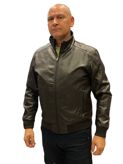 Censured Giacca da Uomo in ecopelle JMWHAMT PMA 14 marrone scuro