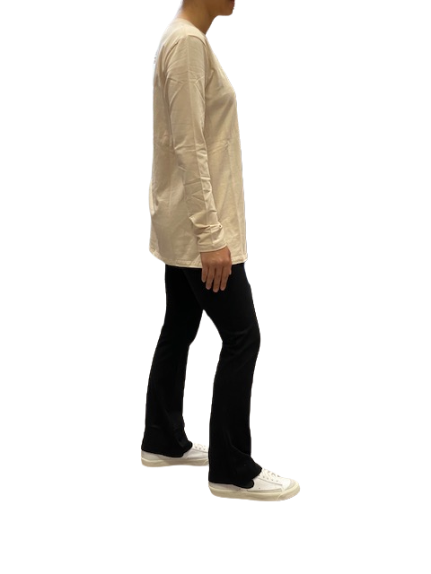 Hangar93 T-shirt manica lunga da donna con stampa Z6764D BUR01 burro
