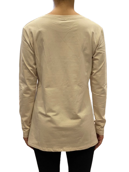 Hangar93 T-shirt manica lunga da donna con stampa Z6764D BUR01 burro