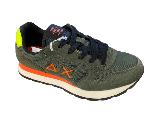 Sun68 sneakers da ragazzo Tom Fluo Z42302T 74 militare scuro