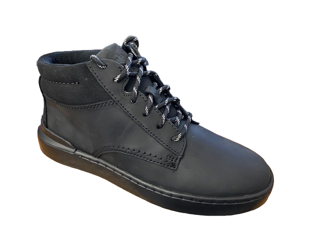 Clarks Stivale da uomo in pelle Chukka Courtlite Mid 26169129 7 nero