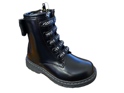CafèNoir Anfibio da bambina con Zip interna e scritta sul laccio C-1883 1531 nero
