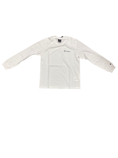 Champion T-shirt da uomo manica lunga 218293 WW001 WHT bianca