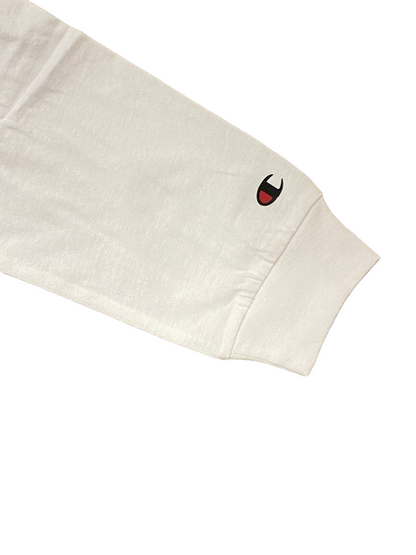 Champion T-shirt da uomo manica lunga 218293 WW001 WHT bianca