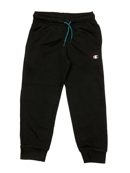 Champion Tuta da ragazzo in cotone garzato giacca con cerniera intera e pantalone con polsino 306180 GS549 TEL/NBLK