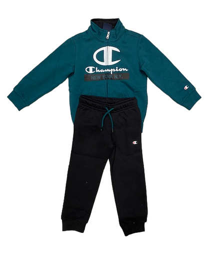 Champion Tuta in felpa da ragazzo 306179 GS549 verde-nero
