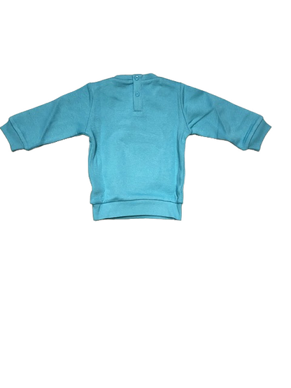 Champion tuta infant con felpa con bottoncini al collo e pantalone con polsino 306186 BS157 DLPB/NBK celeste-nero