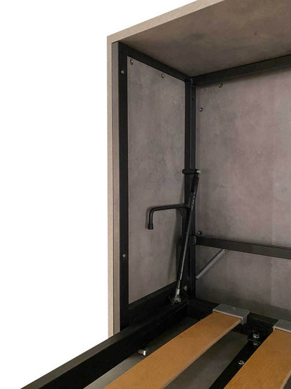 Doppeltes horizontales Schrankbett Kando Sofa mit Matratzen