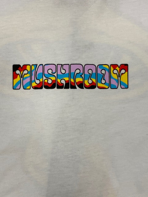 Mushroom T-shirt manica corta da uomo in cotone 19019-02 bianca