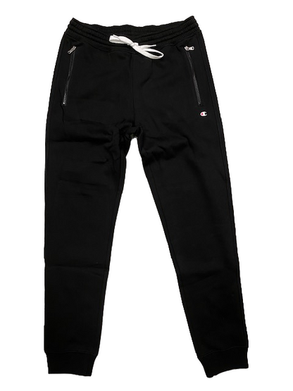Champion Pantalone in cotone felpato con cerniera alle tasche da uomo 218342 KK001 NBK nero