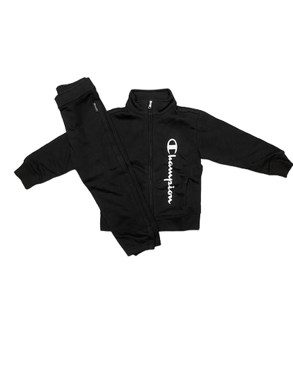 Champion Tuta da ragazza con zip intera garzata 404501 KK001 NBK nero