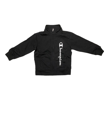 Champion Tuta da ragazza con zip intera garzata 404501 KK001 NBK nero