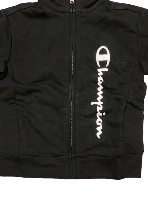 Champion Tuta da ragazza con zip intera garzata 404501 KK001 NBK nero