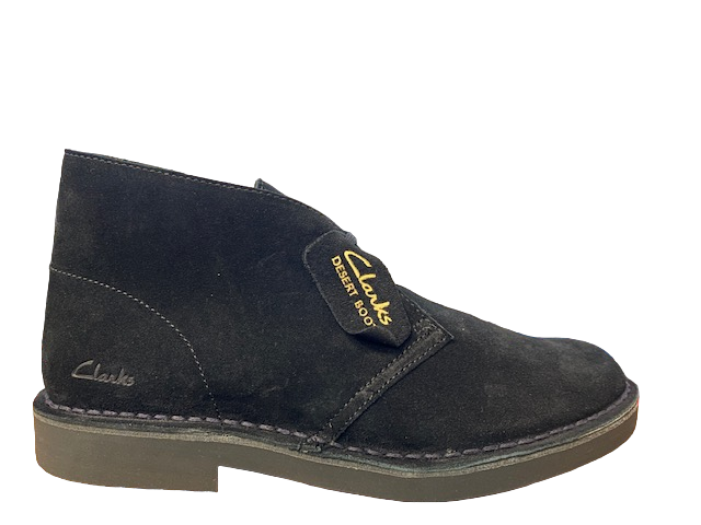 Clarks stivaletto polacchino da uomo in camoscio Desert Boot Evo 26166779 7 nero