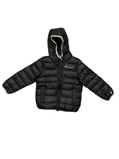 Champion Piumino con cappuccio da ragazza 306197 KK001 NBK nero rosa