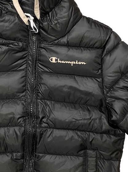 Champion Piumino con cappuccio da ragazza 306197 KK001 NBK nero rosa