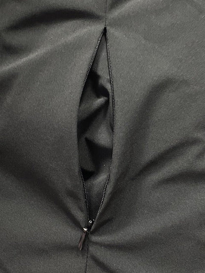 Yes Zee Cappotto da donna con inserti in pelle O086/NT00 0801 nero