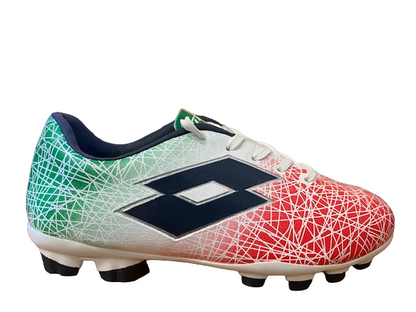 Lotto Scarpa da calcio tricolore da ragazzo LZG VIII 700 FGT S7163 white-blu avi