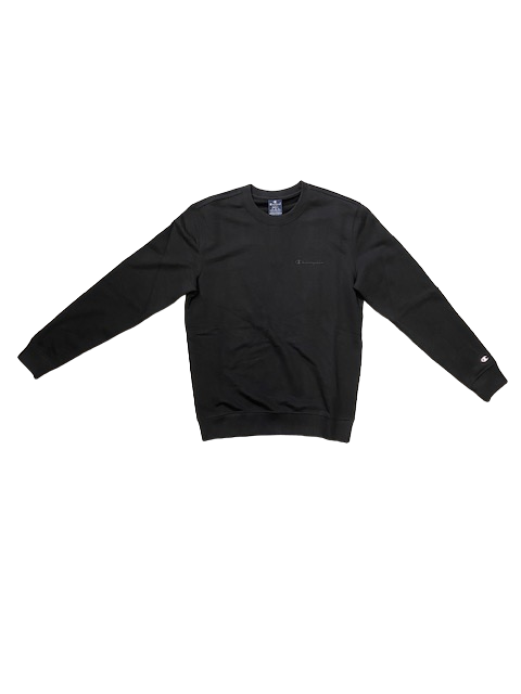 Champion Felpa Girocollo da uomo Legacy American Classics Heavy Cotone Garzato Small Logo 218536 KK002 NBK nero