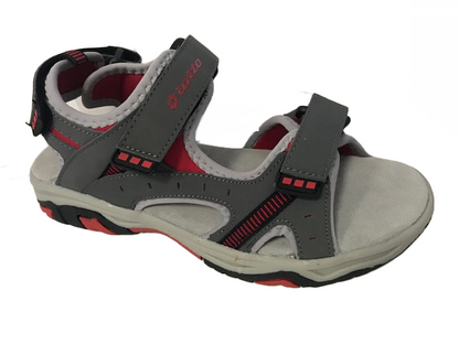 Lotto Laos II JR sandalo da bimbo N1576 asph.gry-sc.red