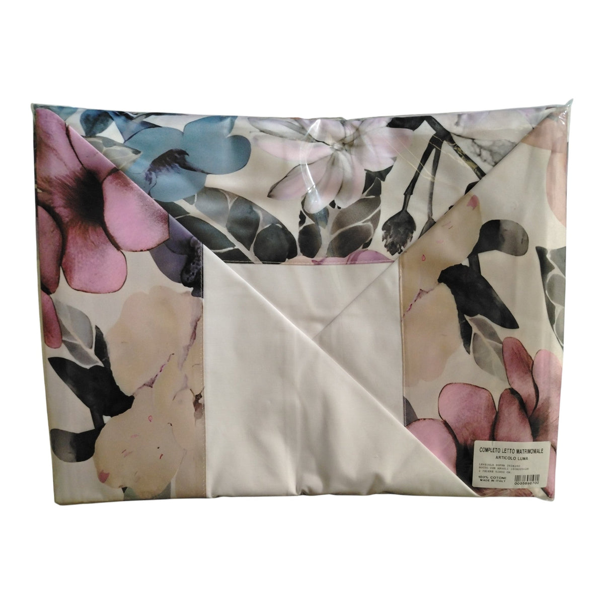 Completo Letto Matrimoniale ARIS con Balza - 100% Cotone Made in Italy