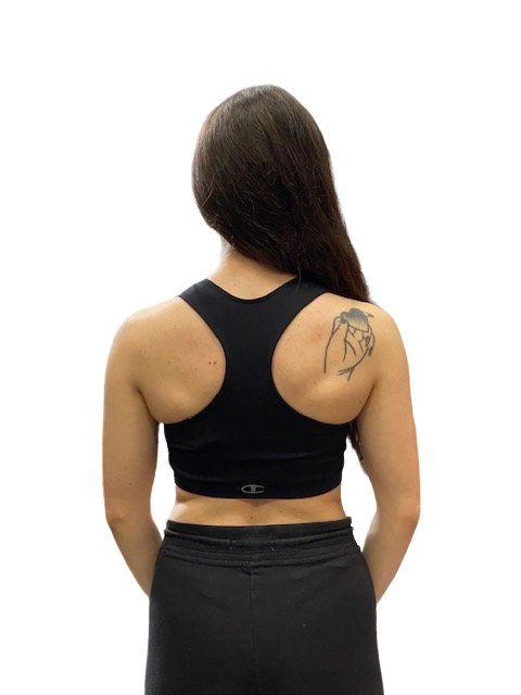 Champion bi-pack Top sportivo seamless Legacy Bra U13489 PF014 nero-arancio donna