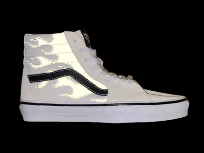 Vans scarpa Sneakers alta unisex Sk8-Hi VN0005U9W001 rifrangente fiamma bianca
