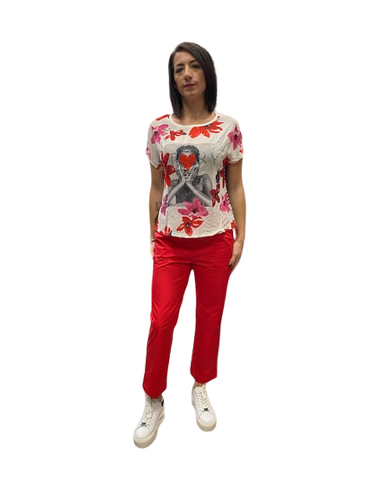 Gaudì pantalone lungo da donna 311BD25033 3411 rosso