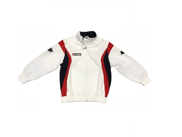 Lotto Tuta sportiva da ragazzo in microfibra Suit Stars MI JR M5264 wht-navy-flame