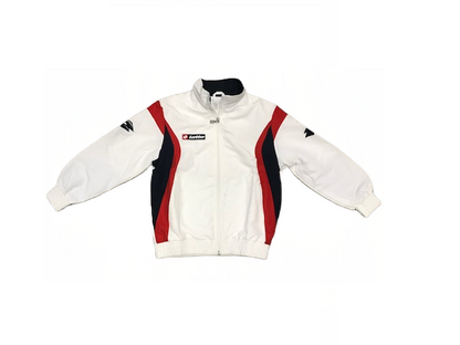 Lotto Tuta sportiva da ragazzo in microfibra Suit Stars MI JR M5264 wht-navy-flame
