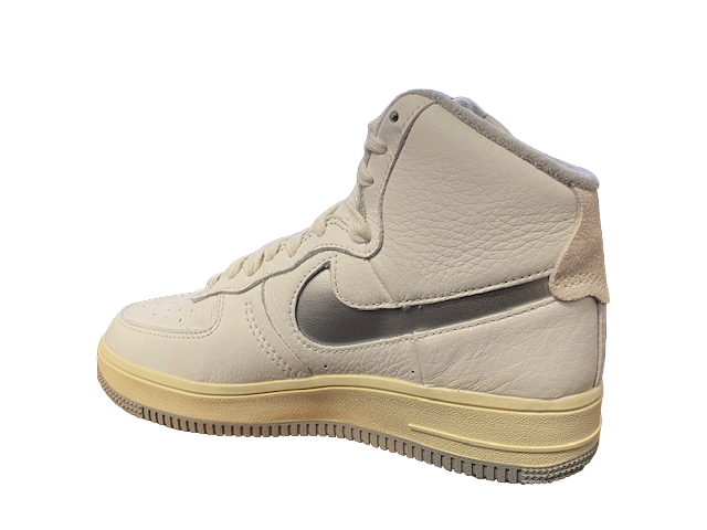 Nike Air Force 1 High Sculpt Lifestyle Sneakers Donna Bianco Latte Argento - DC3590/101