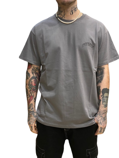 Propaganda Men's Short Sleeve T-Shirt Triangle Gorilla PRTS713-40 Grey