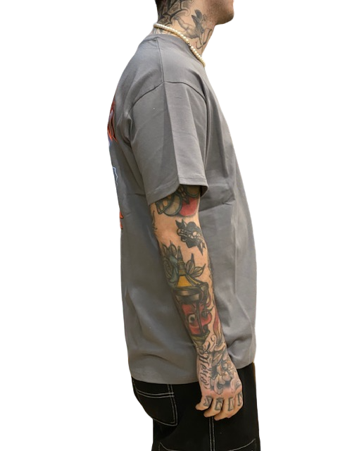 Propaganda Men's Short Sleeve T-Shirt Triangle Gorilla PRTS713-40 Grey