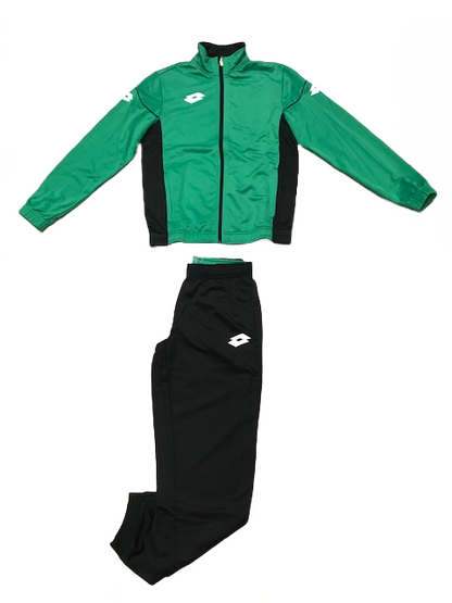Lotto Tuta sportiva da ragazzo Suit Stars EVO PL RIB R9755 verde-nero