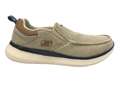 Skechers Delson 2.0 Larwin Sneakers Uomo Sabbia Memory Foam - 210025-SND