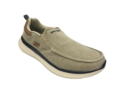 Skechers Delson 2.0 Larwin Sneakers Uomo Sabbia Memory Foam - 210025-SND