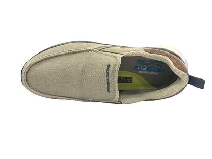 Skechers Delson 2.0 Larwin Sneakers Uomo Sabbia Memory Foam - 210025-SND