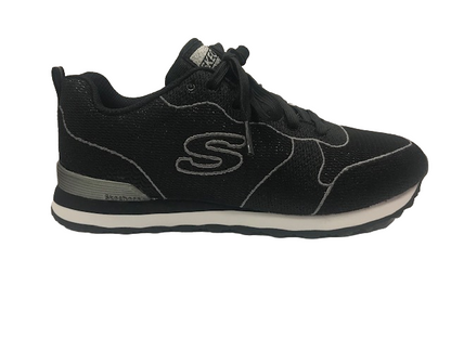 Skechers scarpa sneakers da donna Shimmer Time 117 BLK nero