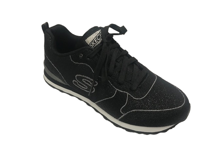 Skechers scarpa sneakers da donna Shimmer Time 117 BLK nero