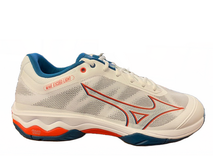 Mizuno Scarpe Tennis Uomo Wave Exceed Light AC Bianco Rosso Blu - 61GA221830