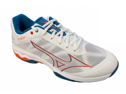 Mizuno Scarpe Tennis Uomo Wave Exceed Light AC Bianco Rosso Blu - 61GA221830