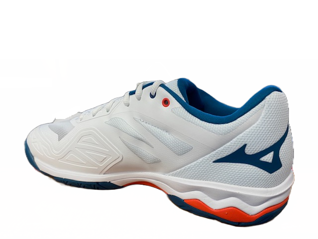 Mizuno Scarpe Tennis Uomo Wave Exceed Light AC Bianco Rosso Blu - 61GA221830
