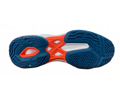 Mizuno Scarpe Tennis Uomo Wave Exceed Light AC Bianco Rosso Blu - 61GA221830
