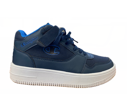 Champion scarpa sneakers da ragazzo in tela Mid Cut Rebound S30813 S17 2192 blu
