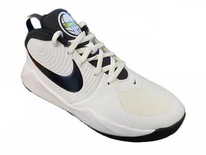 Nike scarpa da pallacanestro da ragazzi Team Hustle 9 AQ4224 100 bianco nero