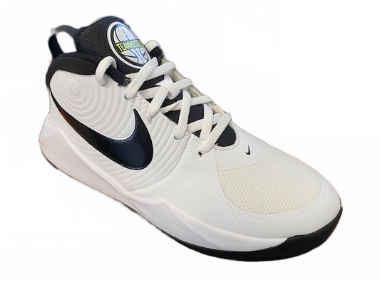 Nike scarpa da pallacanestro da ragazzi Team Hustle 9 AQ4224 100 bianco nero