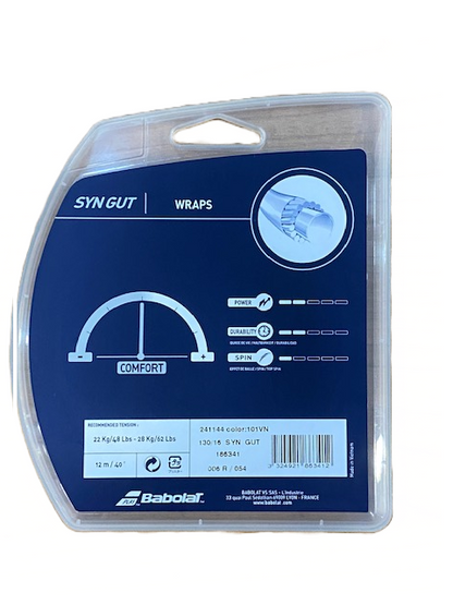Babolat Synthetic Gut Set corda per racchetta da tennis 186341 211144 101VN diametro 1.30 lunghezza 12 metri